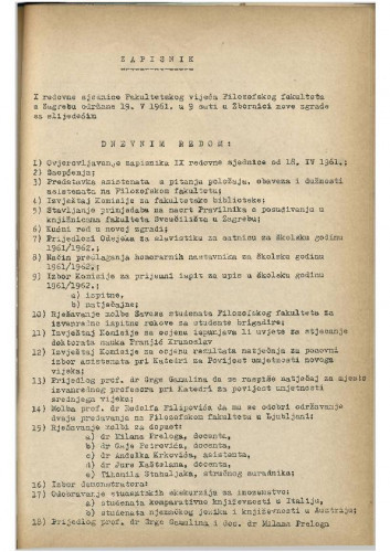 10. redovna sjednica 1960.-1961.