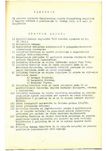 9. redovna sjednica 1962.-1963.